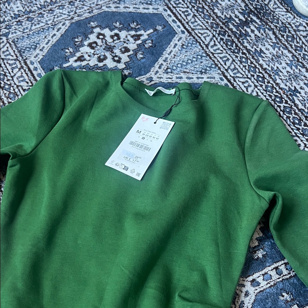 Zara Forest Green Knit Top